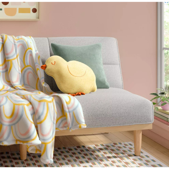 Room Essentials Chick-Shaped Yellow Novelty Throw Pillow *NWT* 16"x12" - Picture 1 of 2